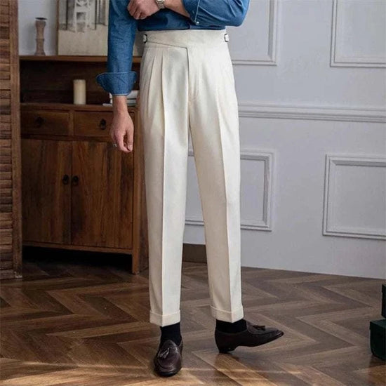 Men's High-Waist Smart-Casual Trousers