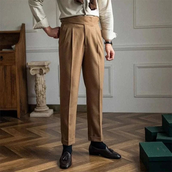 Men's High-Waist Smart-Casual Trousers