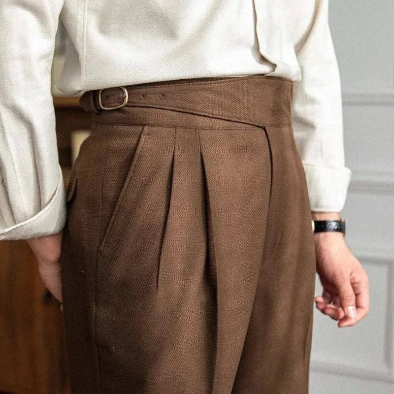Men's High-Waist Smart-Casual Trousers