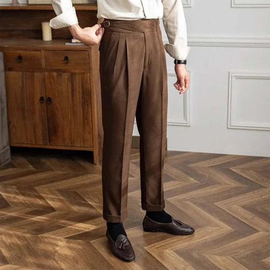 Men's High-Waist Smart-Casual Trousers