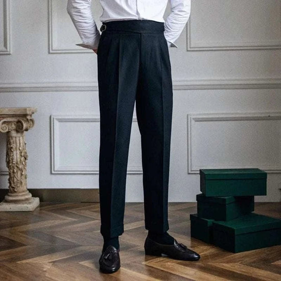 Men's High-Waist Smart-Casual Trousers