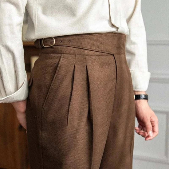 Men's High-Waist Smart-Casual Trousers