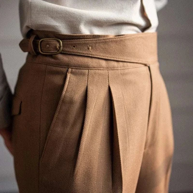 Men's High-Waist Smart-Casual Trousers
