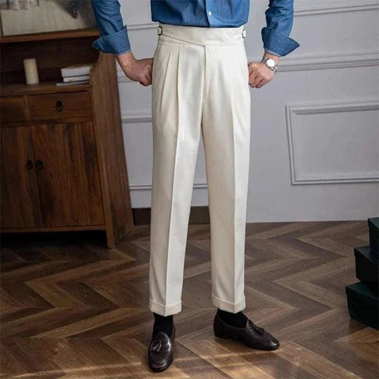 Men's High-Waist Smart-Casual Trousers