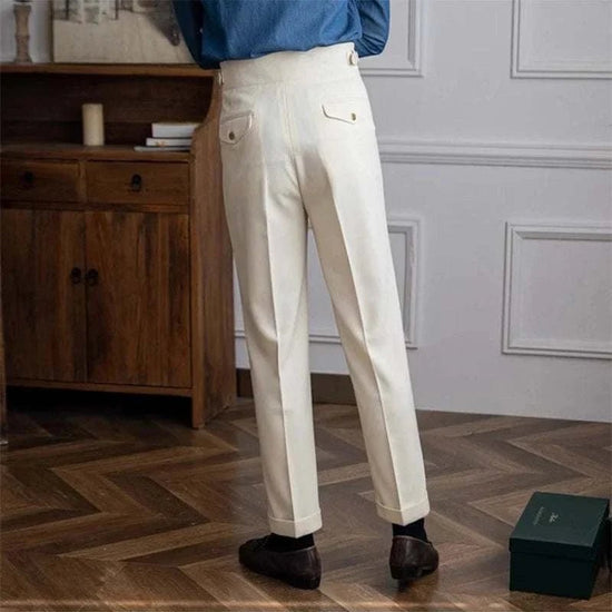 Men's High-Waist Smart-Casual Trousers