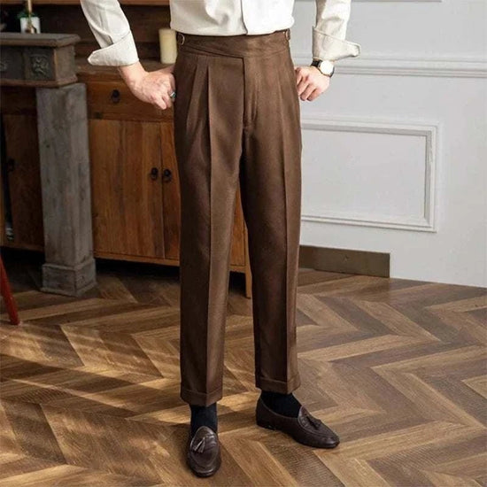 Men's High-Waist Smart-Casual Trousers