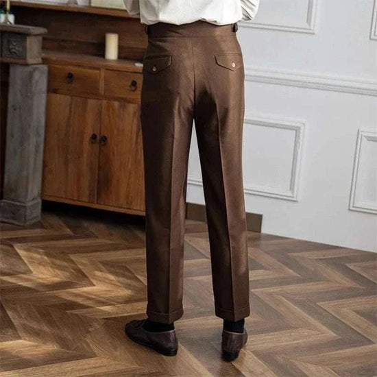 Men's High-Waist Smart-Casual Trousers