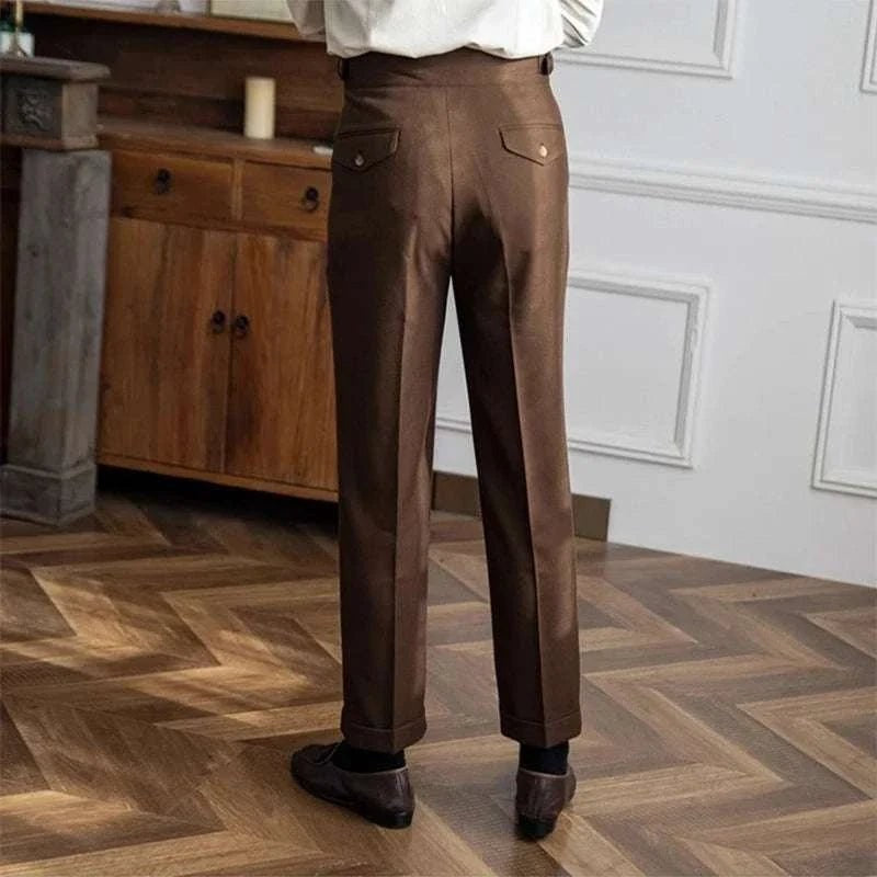 Men's High-Waist Smart-Casual Trousers