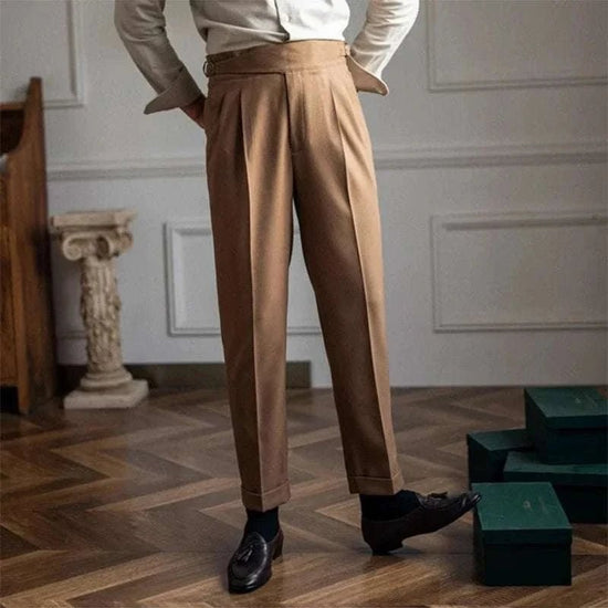 Men's High-Waist Smart-Casual Trousers