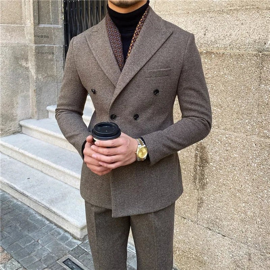 Men's italian-style double-breasted suit