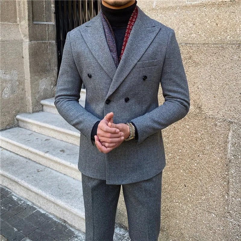Men's italian-style double-breasted suit
