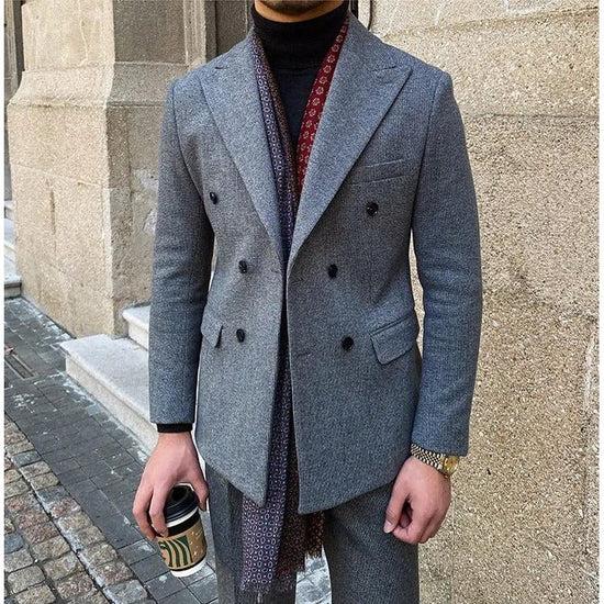 Men's italian-style double-breasted suit