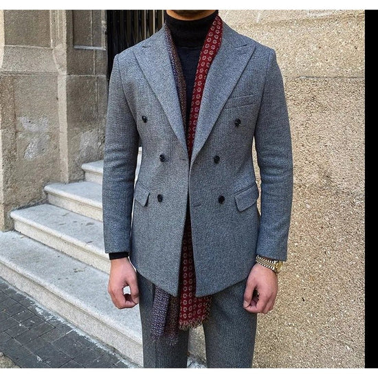 Men's italian-style double-breasted suit