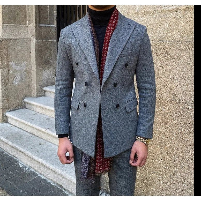 Men's italian-style double-breasted suit
