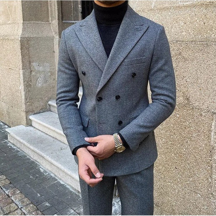Men's italian-style double-breasted suit