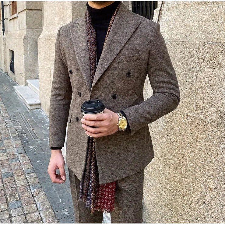 Men's italian-style double-breasted suit