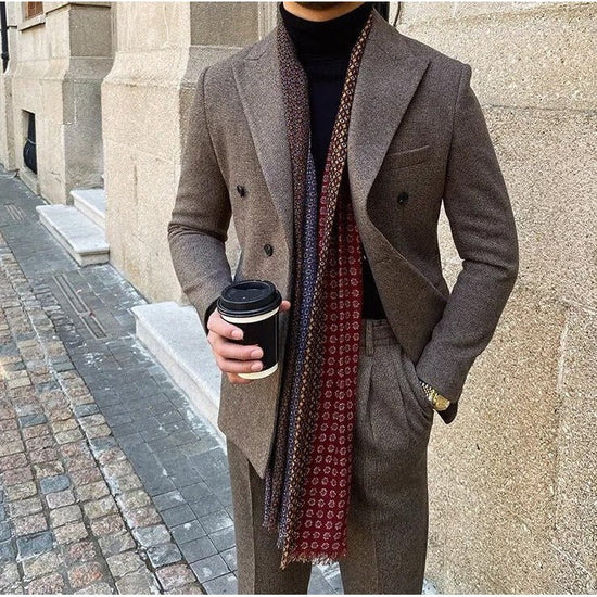 Men's italian-style double-breasted suit