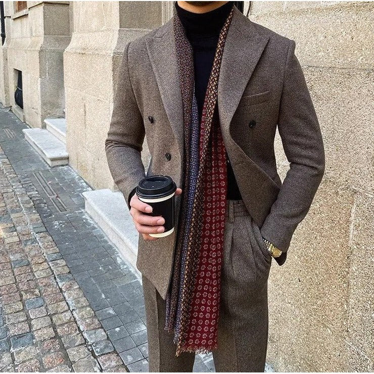 Men's italian-style double-breasted suit