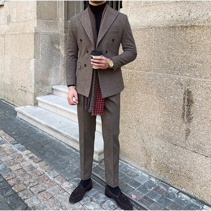 Men's italian-style double-breasted suit