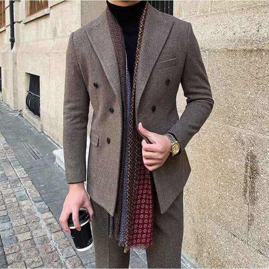 Men's italian-style double-breasted suit