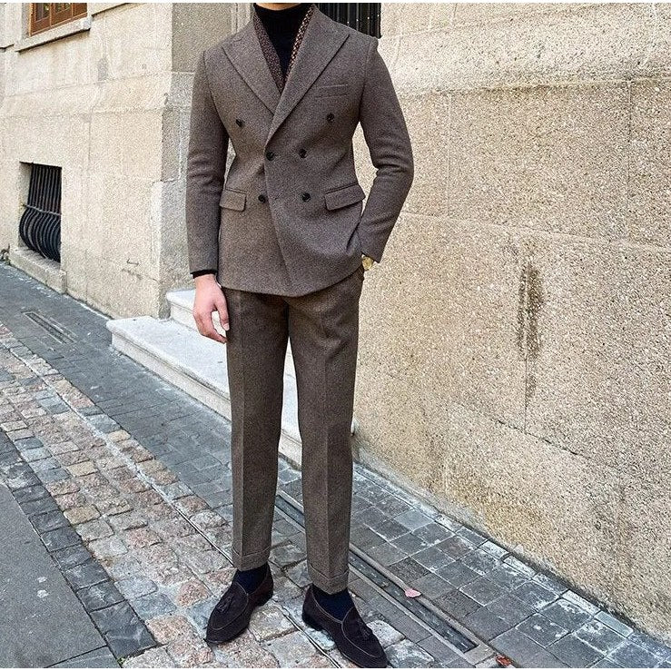 Men's italian-style double-breasted suit