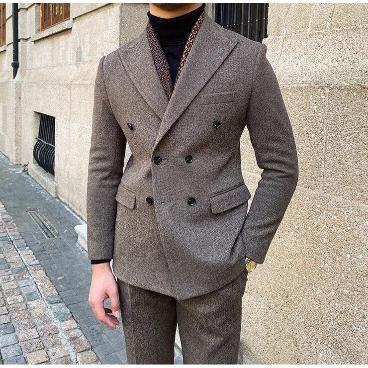 Men's italian-style double-breasted suit
