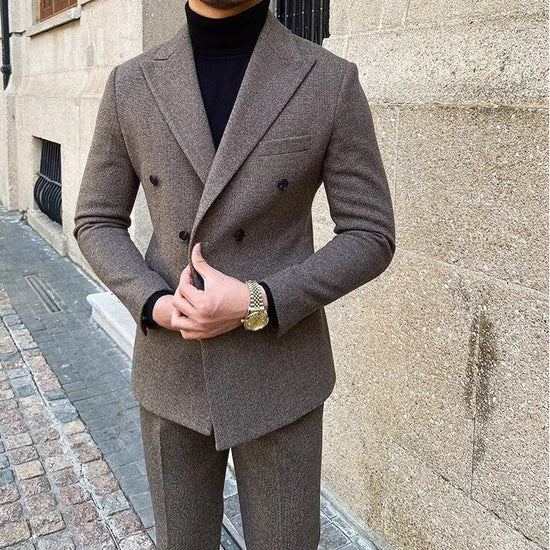 Men's italian-style double-breasted suit