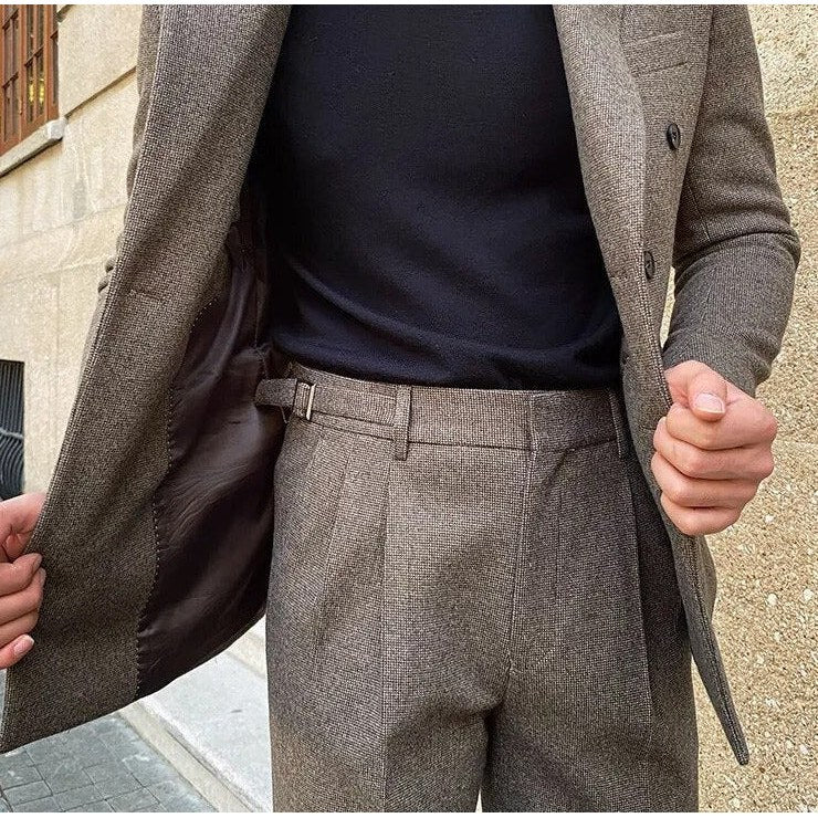 Men's italian-style double-breasted suit