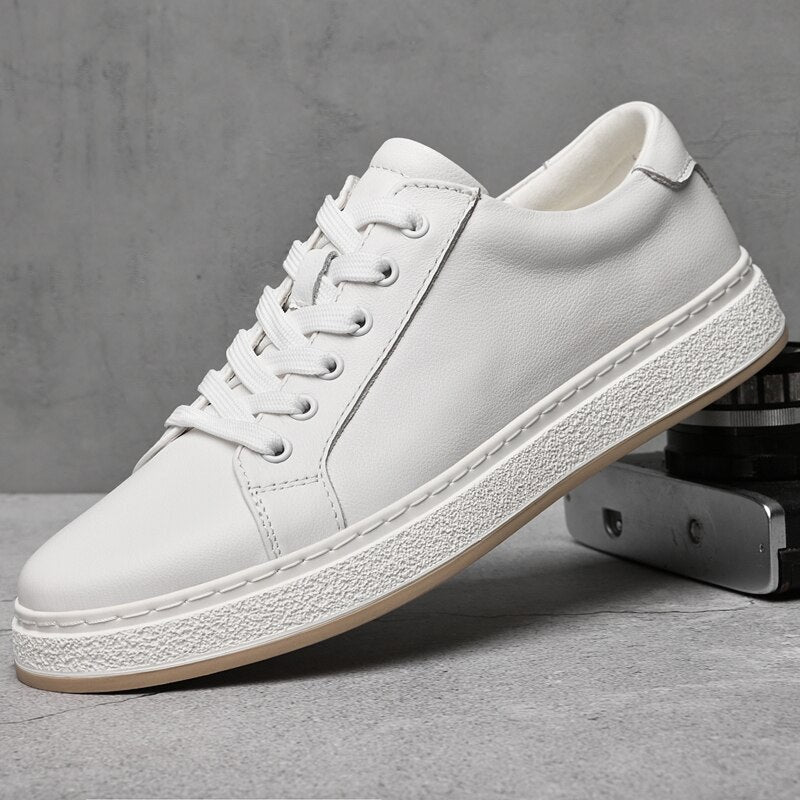 Men's lace-up genuine leather casual shoes