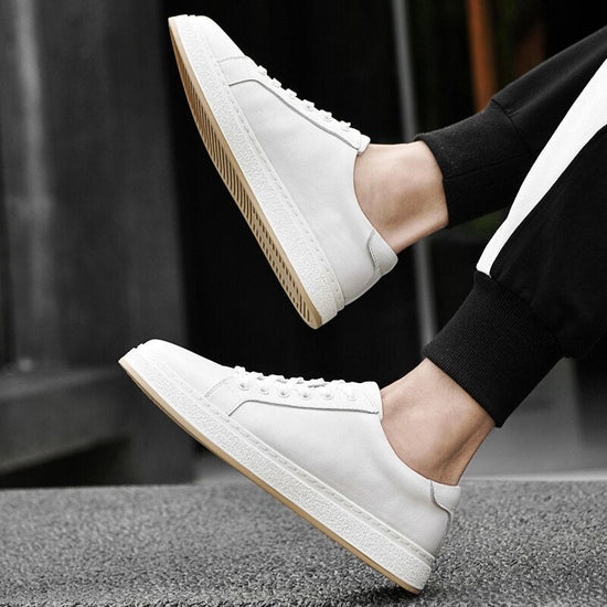 Men's lace-up genuine leather casual shoes