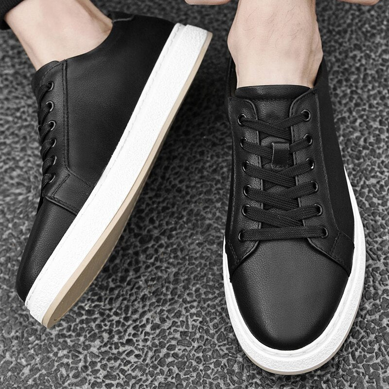 Men's lace-up genuine leather casual shoes