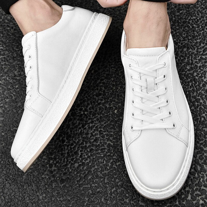 Men's lace-up genuine leather casual shoes