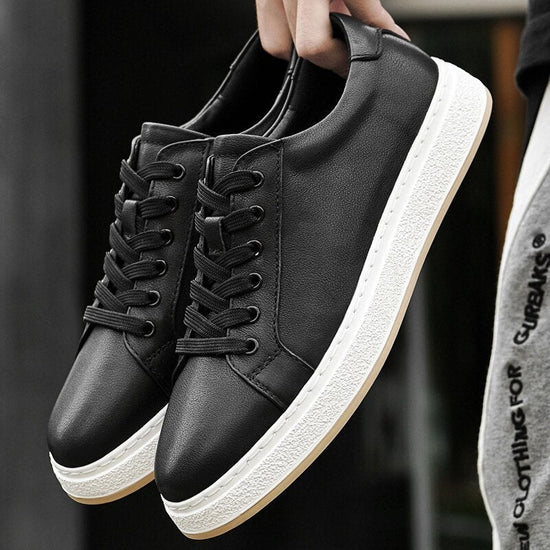 Men's lace-up genuine leather casual shoes