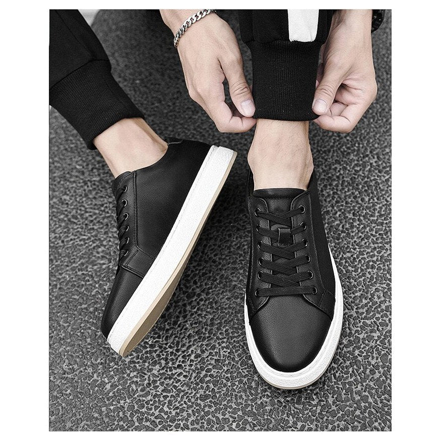Men's lace-up genuine leather casual shoes