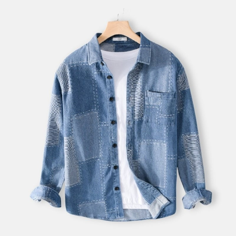 Men's long-sleeve denim shirt