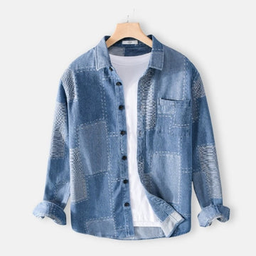 Men's long-sleeve denim shirt