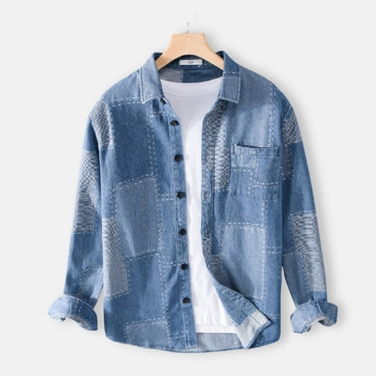 Men's long-sleeve denim shirt