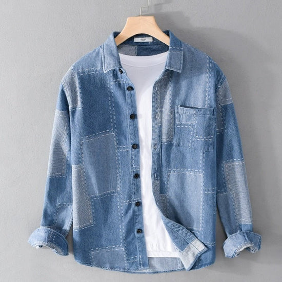 Men's long-sleeve denim shirt
