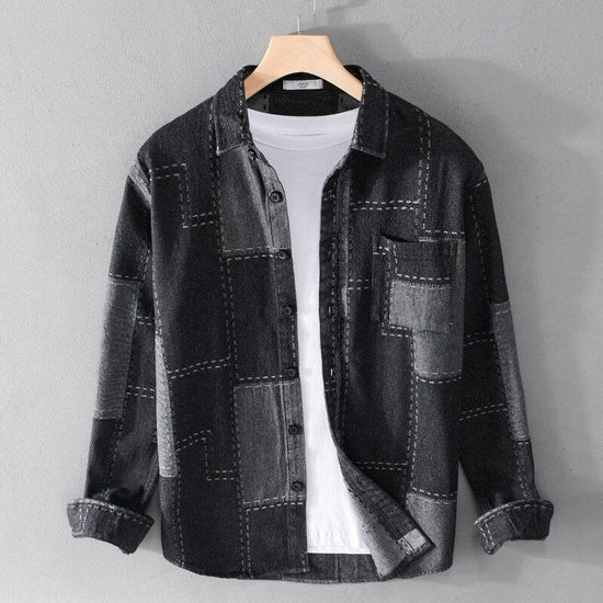 Men's long-sleeve denim shirt
