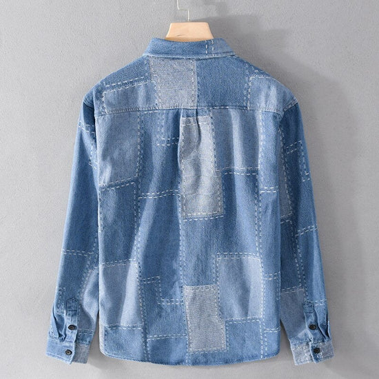 Men's long-sleeve denim shirt