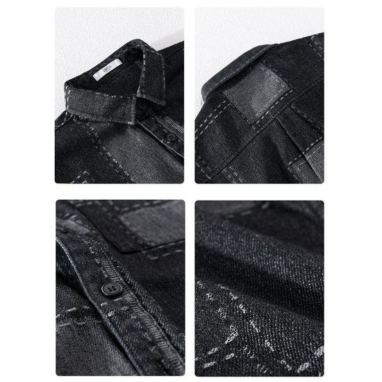 Men's long-sleeve denim shirt