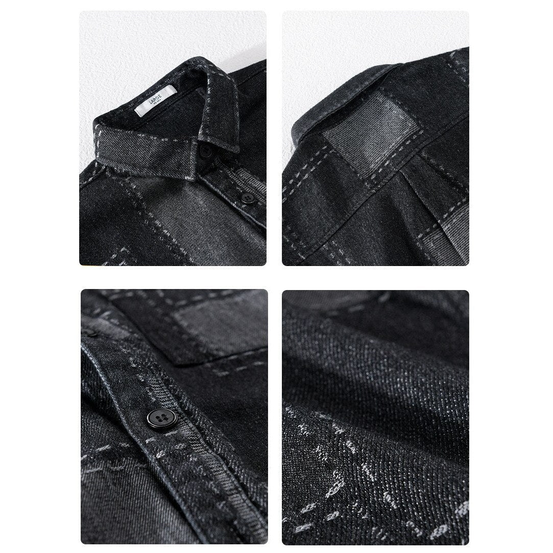 Men's long-sleeve denim shirt