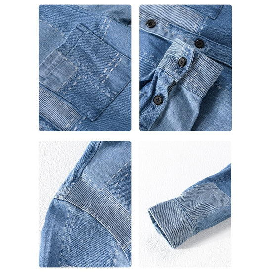 Men's long-sleeve denim shirt