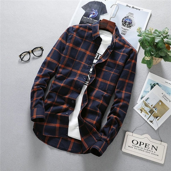 Men's long-sleeve oxford shirt