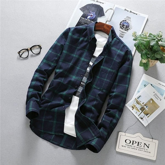 Men's long-sleeve oxford shirt