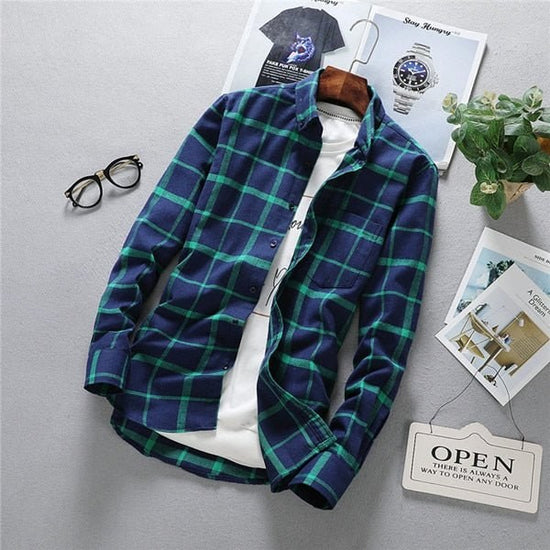 Men's long-sleeve oxford shirt