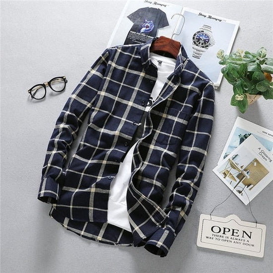Men's long-sleeve oxford shirt