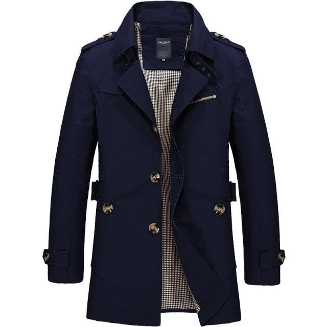 Men's long vintage-style coat