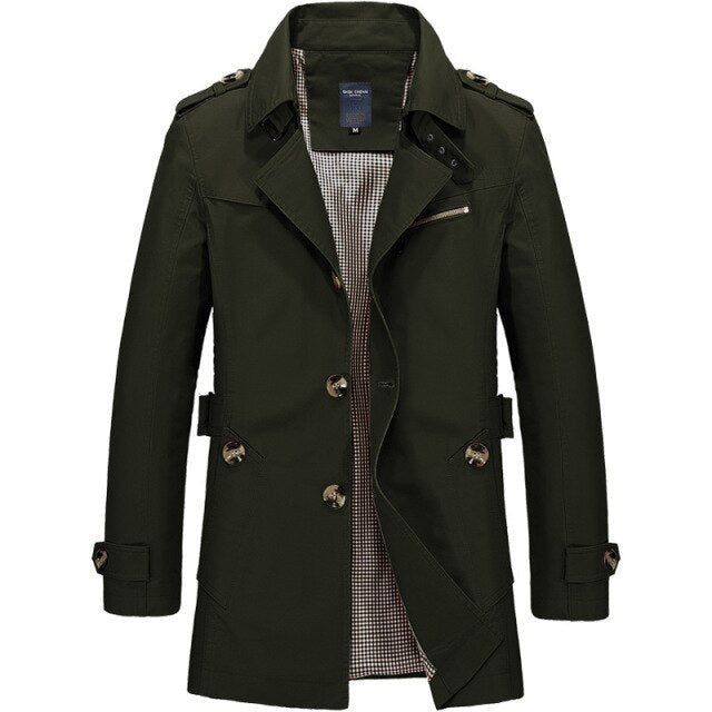 Men's long vintage-style coat