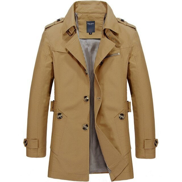 Men's long vintage-style coat